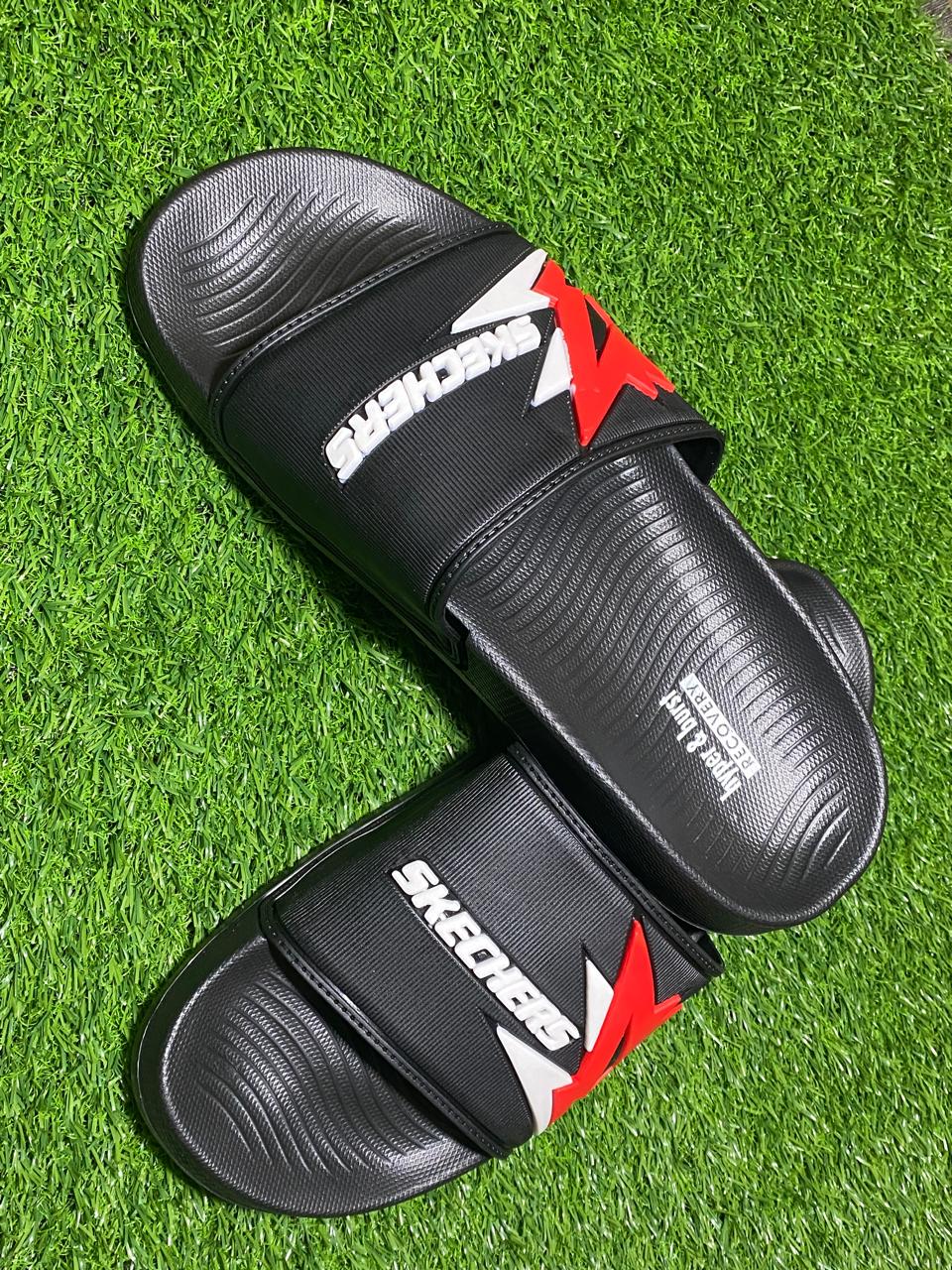 Black Skechers Slippers