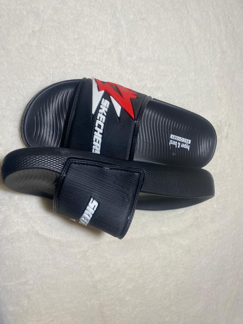 Black Skechers Slippers